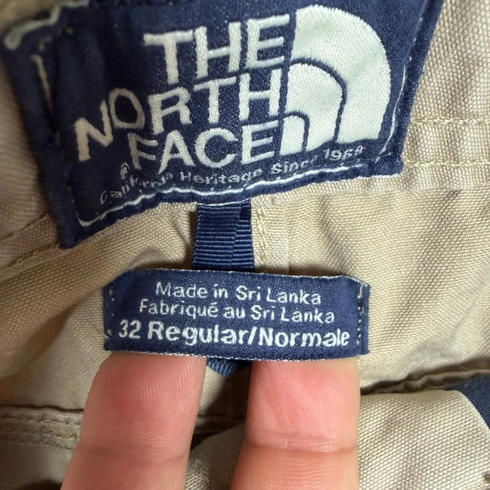 The North Face Mens 32 Regular Canvas Pant Khaki Tan Straight Leg Utility Hiking